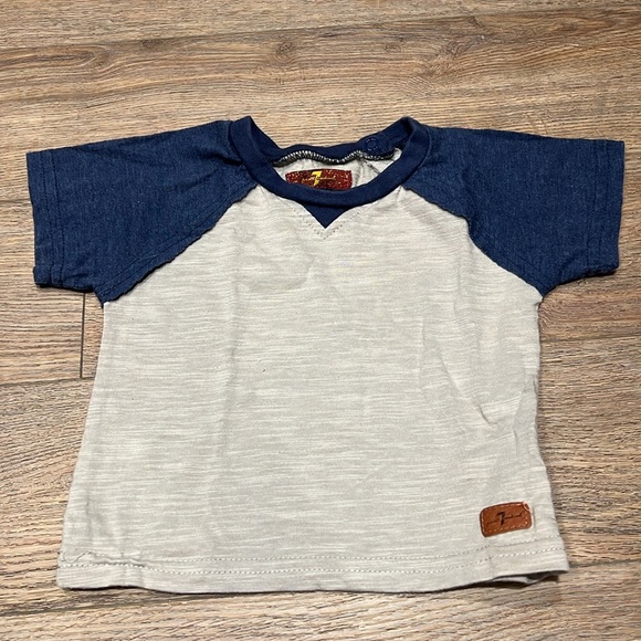 Toddler 7 for all mankind shorts and t-shirt, used excellent condition, 12 mon - Picture 6 of 10